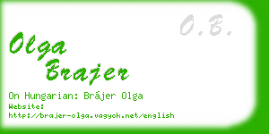 olga brajer business card
